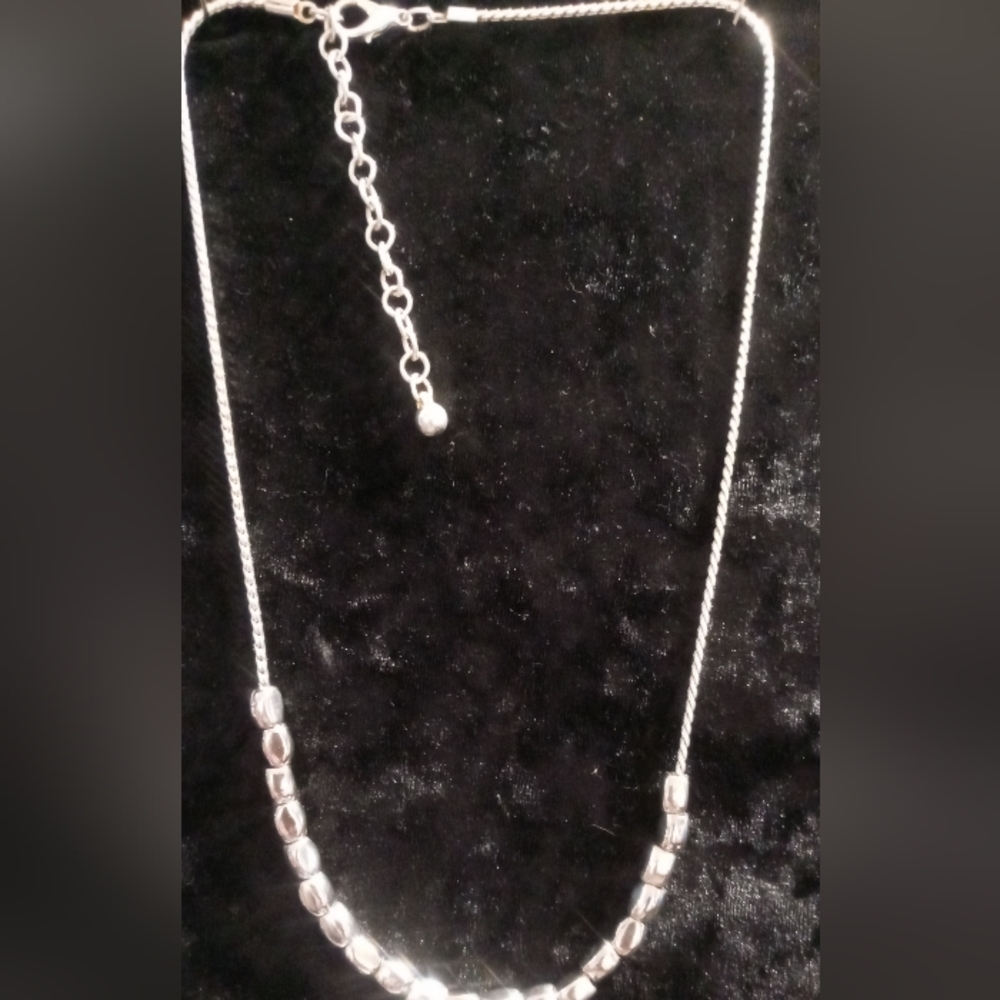Stainless bead necklaces. Nice 1mm rounded wheat chain.18+ 2 inches long.